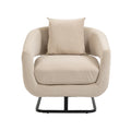 House hold Upholstered Tufted Living Room Chair beige-velvet