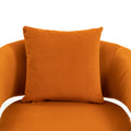 House hold Upholstered Tufted Living Room Chair orange-velvet