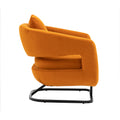 House hold Upholstered Tufted Living Room Chair orange-velvet