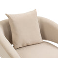 House hold Upholstered Tufted Living Room Chair beige-velvet