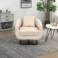 House hold Upholstered Tufted Living Room Chair beige-velvet