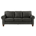 Traditional Style Dark Gray Sofa 1pc Microfiber dark gray-primary living