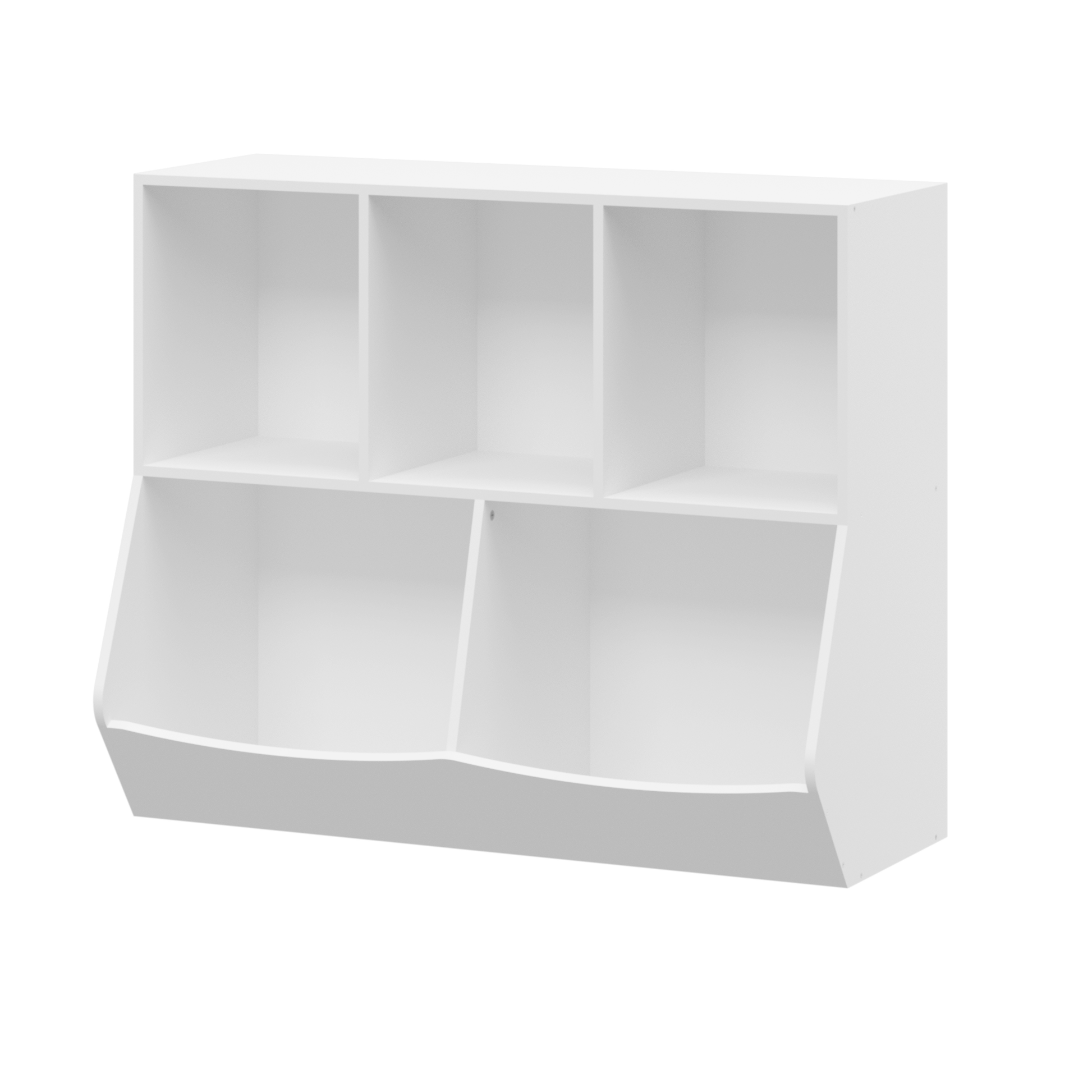 Kids Bookcase With Collapsible Fabric Drawers -