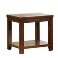 End Table Dark Cherry Open Shelf Natural Wood Grain cherry-brown-primary living