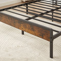 Bed Frame With Charging Station Full Size, Rustic