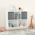 Kids Bookcase With Collapsible Fabric Drawers -