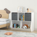 Kids Bookcase With Collapsible Fabric Drawers -