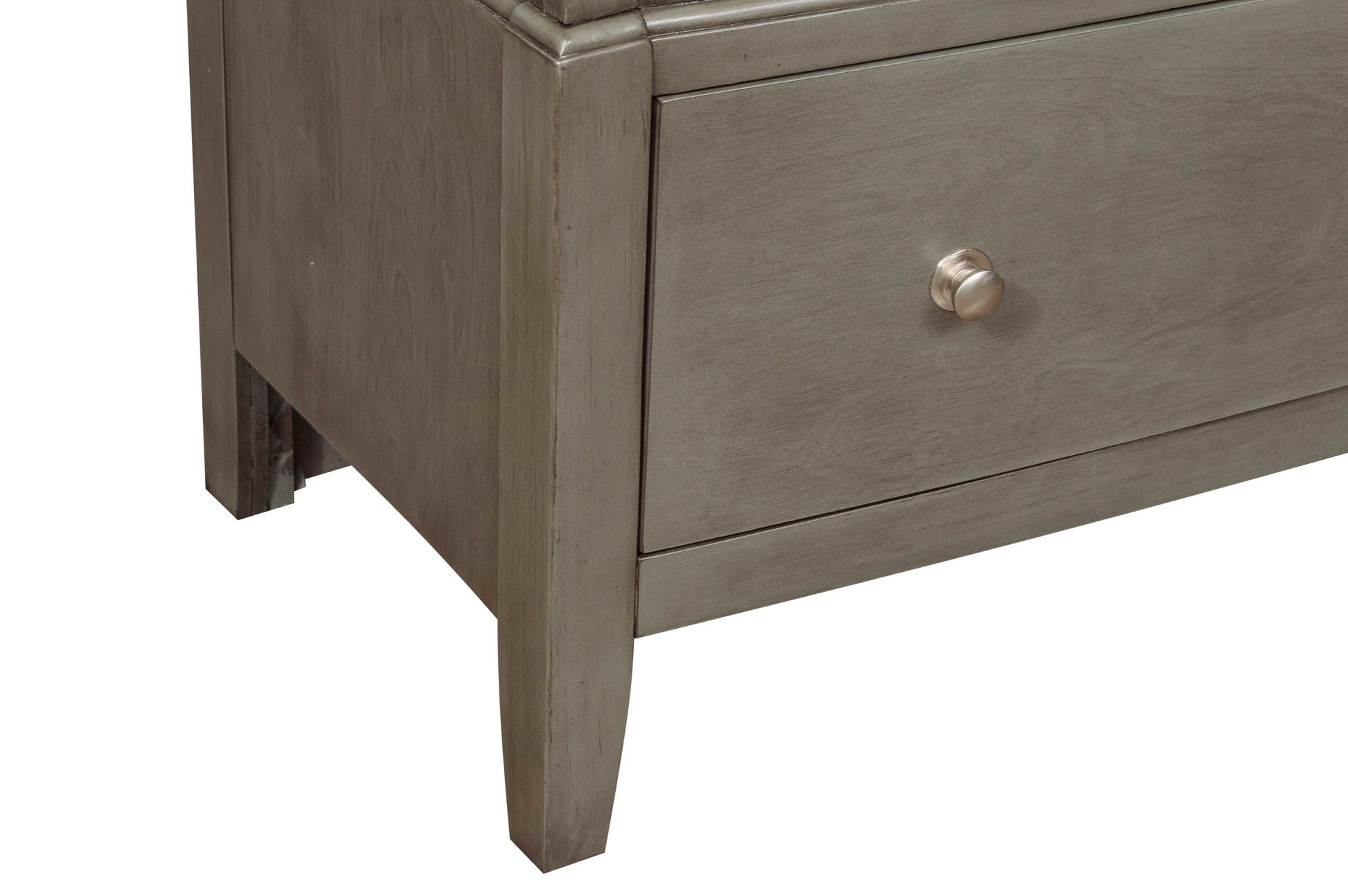 Transitional Style Gray Finish 1pc Desser Storage gray-bedroom-classic-traditional-wood