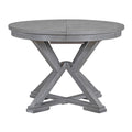 5 Piece Retro Functional Dining Table Set grey-solid wood