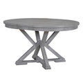 5 Piece Retro Functional Dining Table Set grey-solid wood