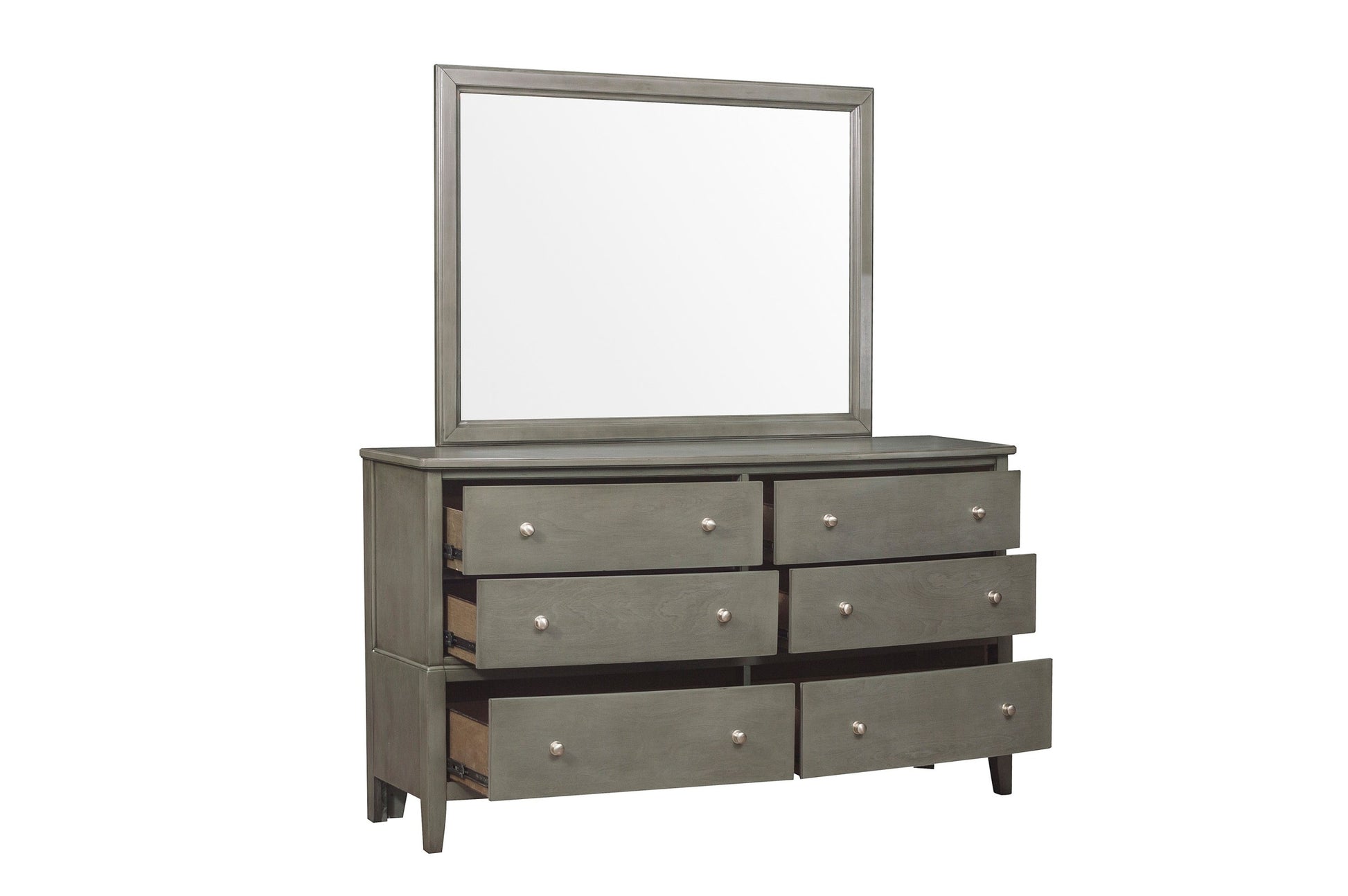 Transitional Style Gray Finish 1pc Desser Storage gray-bedroom-classic-traditional-wood