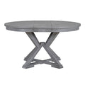 5 Piece Retro Functional Dining Table Set grey-solid wood