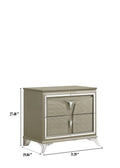 Samantha Modern Style 2 Drawer Nightstand Made