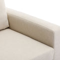 Single Seat Module Sofa Sectional Couch,Cushion Covers cream-linen-wood-primary living