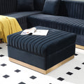 Contemporary Vertical Channel Tufted Velvet Big