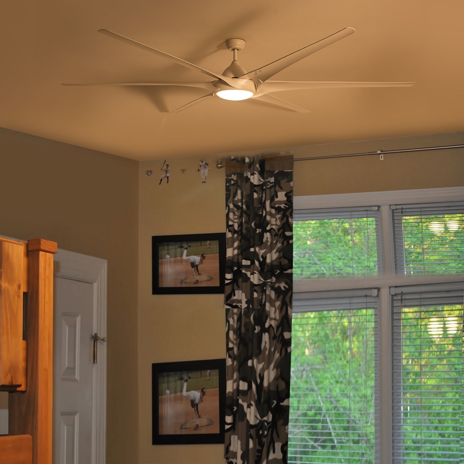100" Ceiling Fans With Lights And Remote white-abs