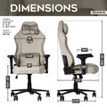 Techni Sport TSF65C Fabric Memory Foam Gaming Chair caster-beige-office-spot