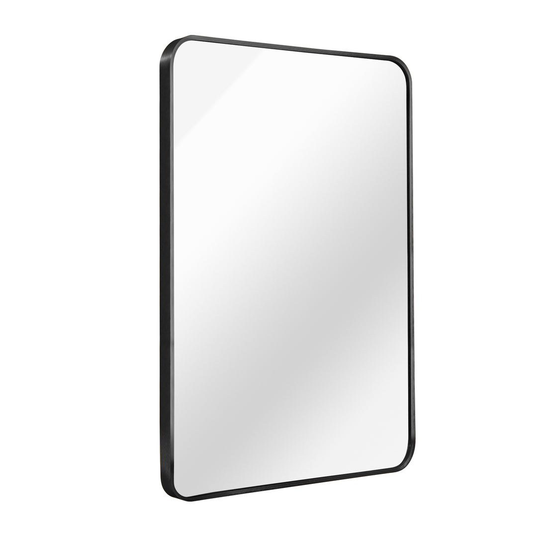 Black 22x30 INCH Metal Rectangle Barhroom mirror black-classic-mdf+glass-aluminium alloy