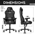 Techni Sport TSF65C Fabric Memory Foam Gaming Chair caster-black-office-spot