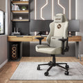 Techni Sport TSF65C Fabric Memory Foam Gaming Chair caster-beige-office-spot