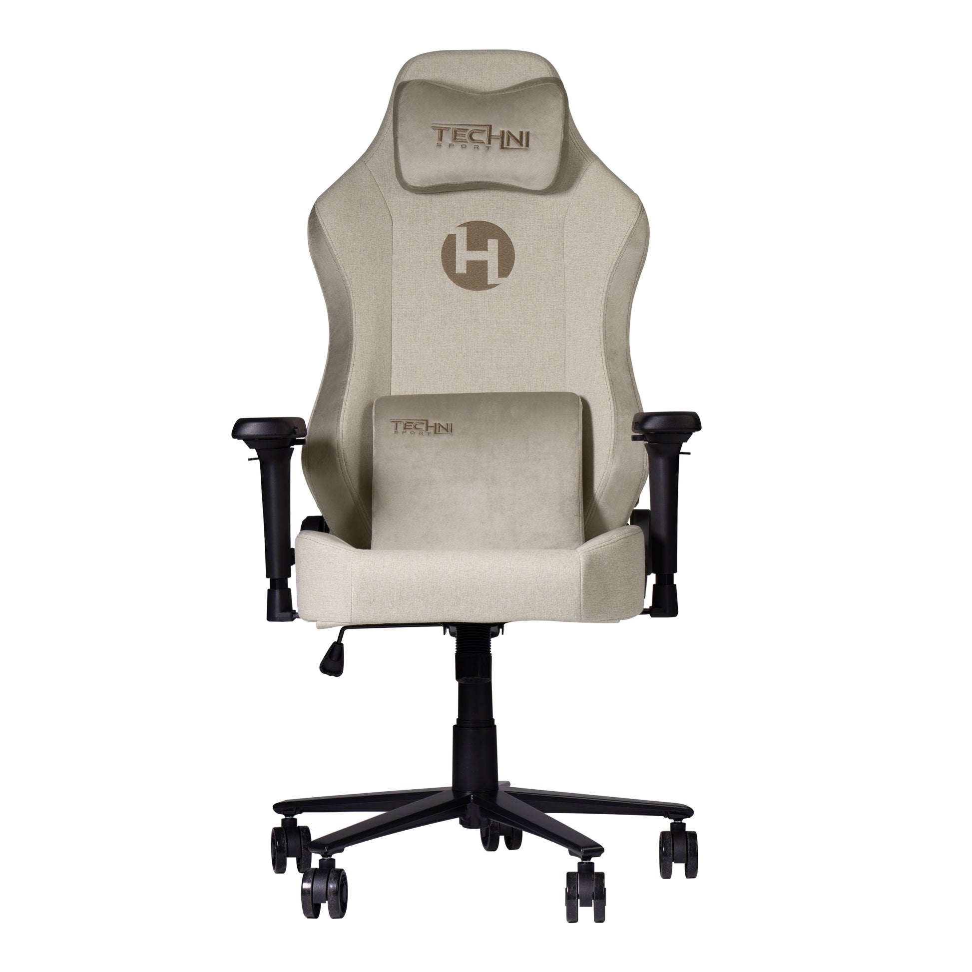 Techni Sport TSF65C Fabric Memory Foam Gaming Chair caster-beige-office-spot