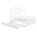 Wooden Full Size House Bed With Twin Size