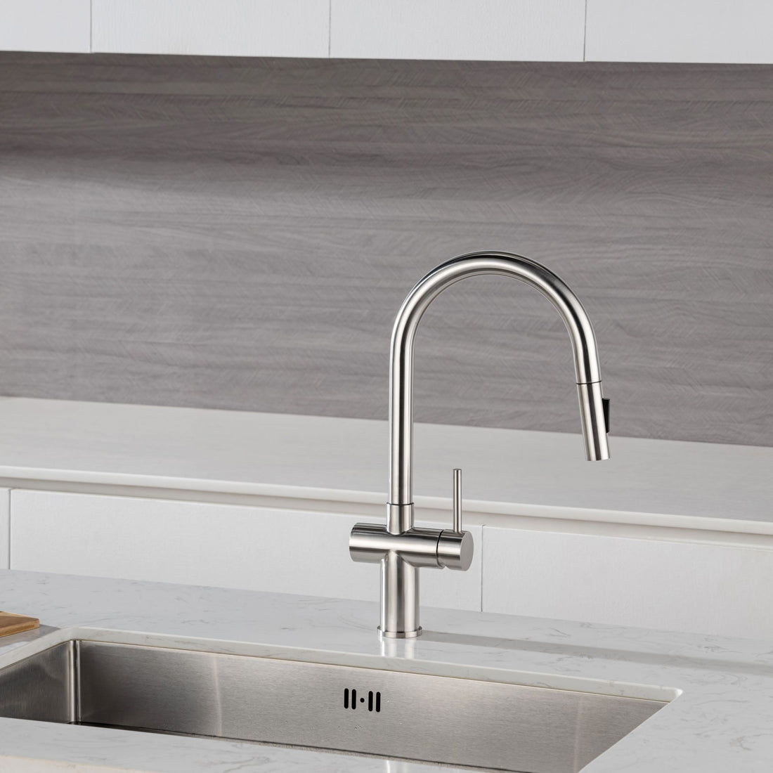 Rainlex Pull Down Kitchen Faucet brushed