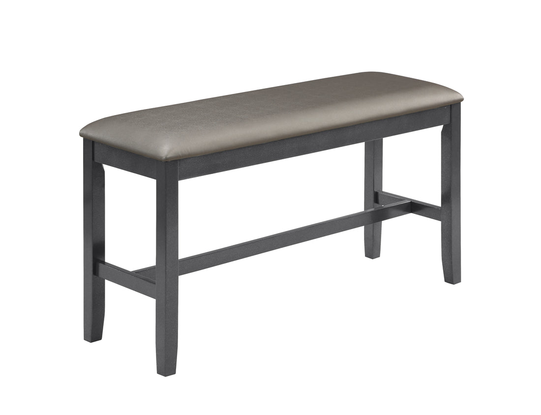 Modern 1pc Light Brown Seats Counter Height Bench brown-rectangular-brown-modern-transitional-wood