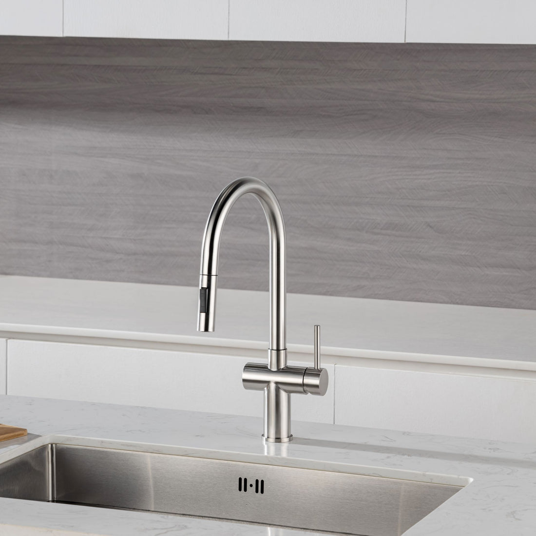 Rainlex Pull Down Kitchen Faucet brushed