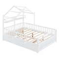 Wooden Full Size House Bed With Twin Size