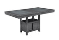 6pc Counter Height Dining Zinc Finish Storage Table wood-wood-gunmetal-seats 6-wood-dining room-72