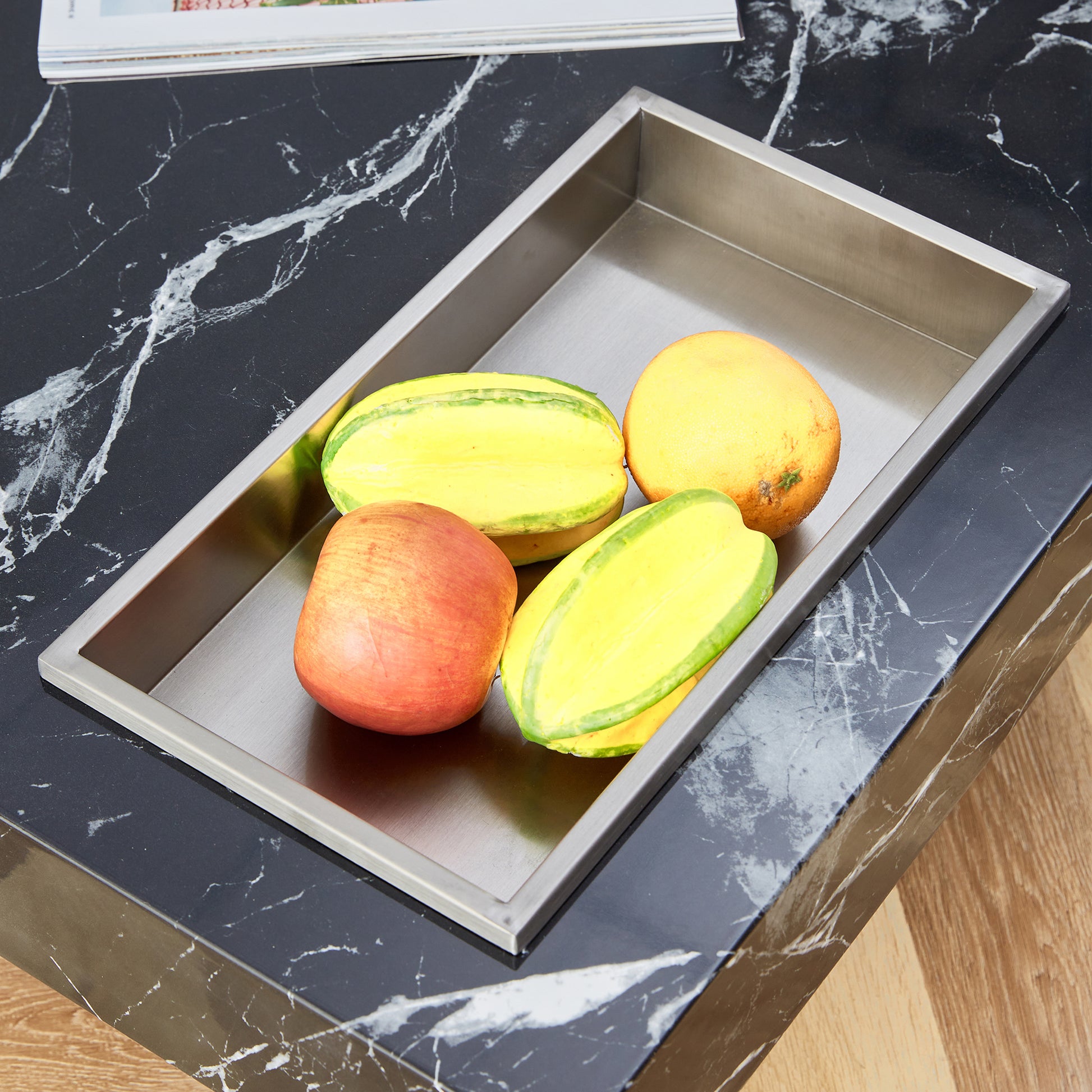 A modern and practical coffee table made of MDF black-mdf