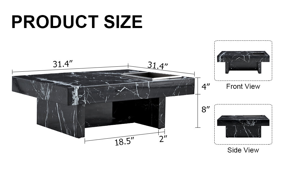 A modern and practical coffee table made of MDF black-mdf