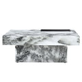 A modern and practical coffee table, black and white white-mdf