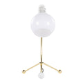 Eileen Contemporary Task Lamp in Gold Metal and White gold-metal