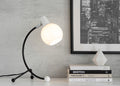 Eileen Contemporary Task Lamp in Black Metal and White black-metal