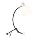 Eileen Contemporary Task Lamp in Black Metal and White black-metal