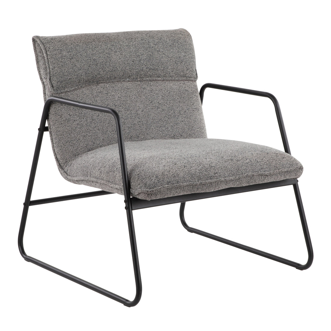 Casper Industrial Arm Chair In Black Steel And