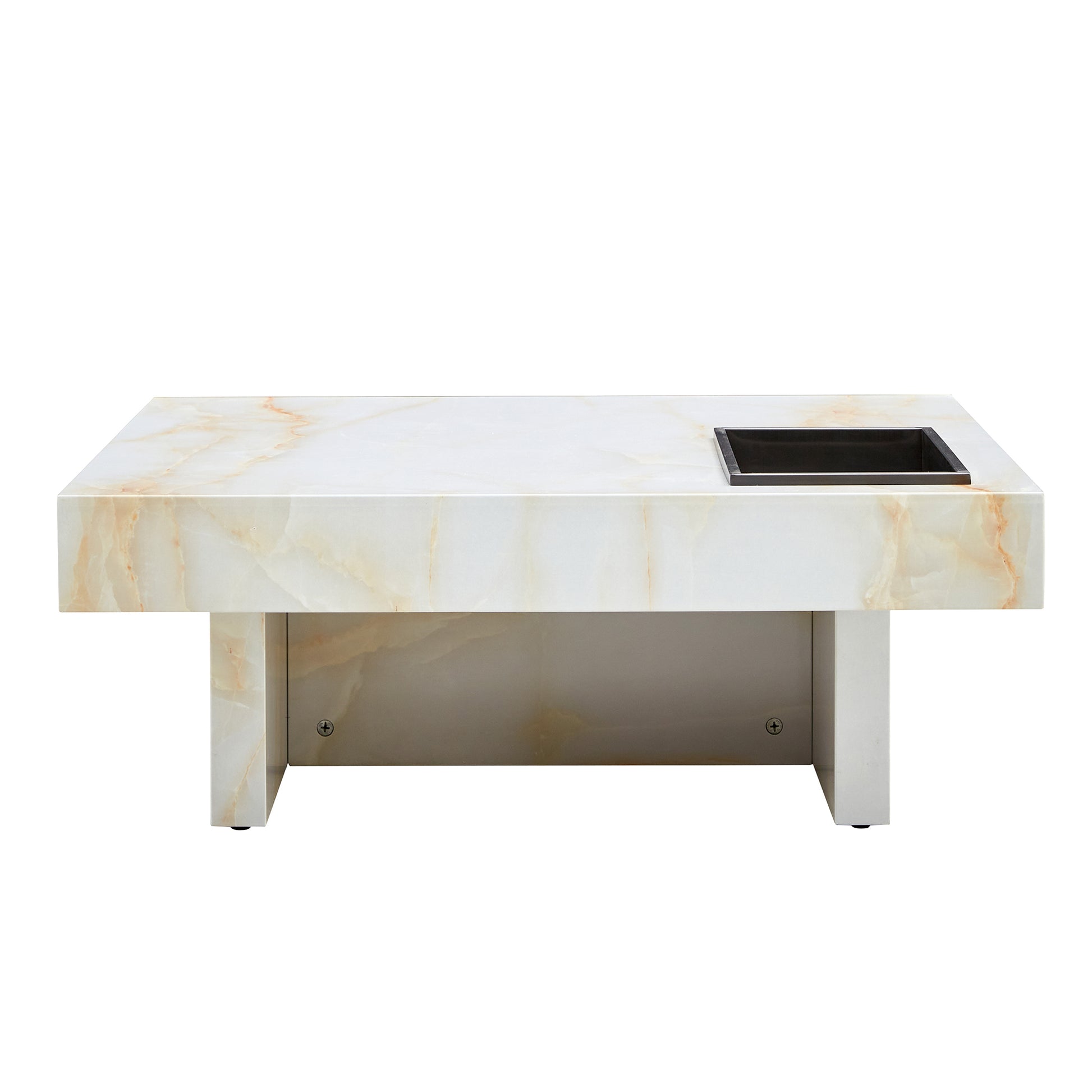 A modern and practical coffee table with imitation white-mdf