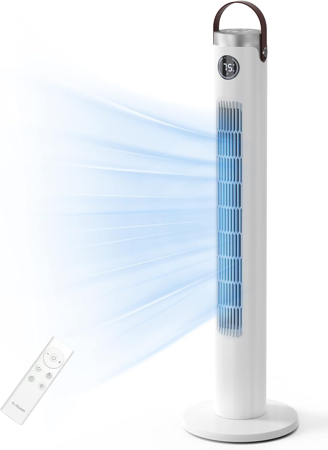 Tower Fan with Remote, G Ocean 46 Inch Oscillating white-abs