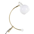 Eileen Contemporary Task Lamp in Gold Metal and White gold-metal