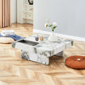 A modern and practical coffee table, black and white white-mdf