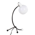 Eileen Contemporary Task Lamp in Black Metal and White black-metal