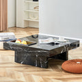 A modern and practical coffee table made of MDF black-mdf