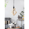 Farmhouse Chandeliar, Distressed White Pendant