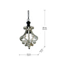 Farmhouse Chandeliar, Distressed White Pendant