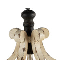 Farmhouse Chandeliar, Distressed White Pendant