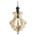 Farmhouse Chandeliar, Distressed White Pendant