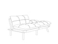 Black Convertible Folding Modern sofa Bed white-wood-primary living space-light duty-pine-2