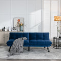 Navy Blue Convertible Folding Modern sofa Bed white-wood-primary living space-light duty-pine-2